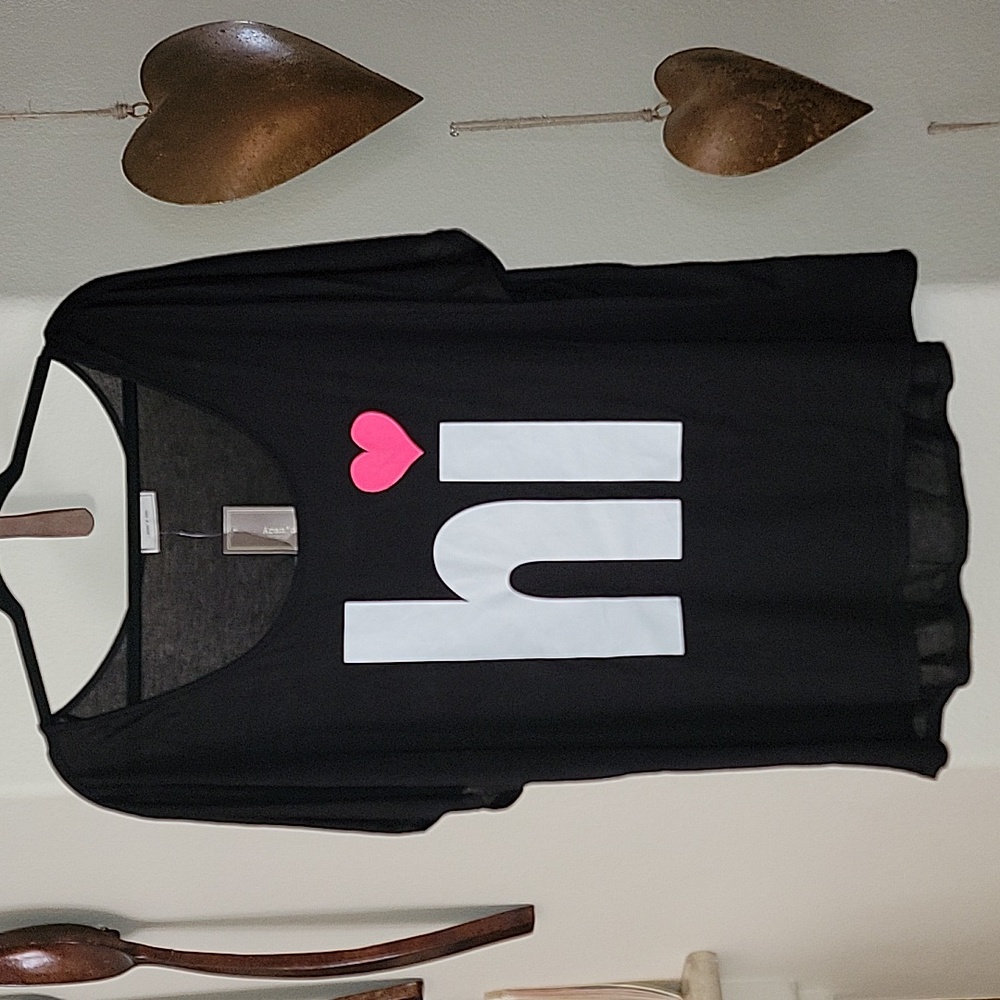 Aran's Den Hi Bye OVERSIZED shirt black size 1X NWT